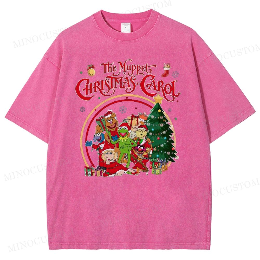 The Muppet Christmas Carol Family Comedy Retro Holiday Graphic Washed T-Shirt 