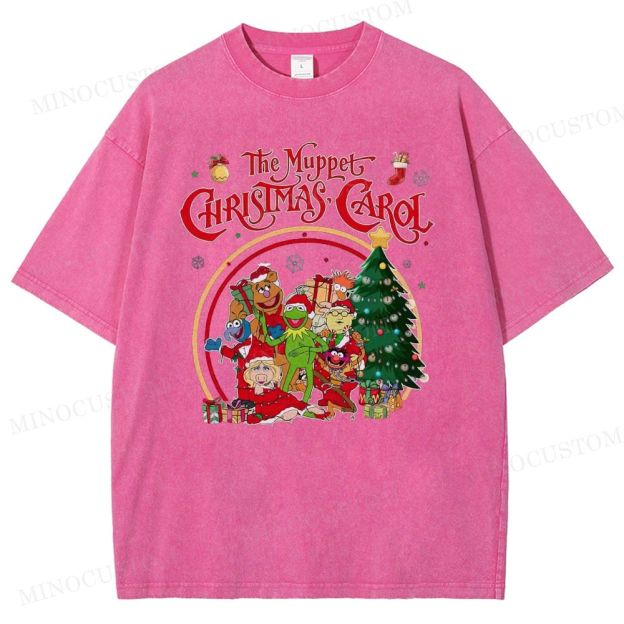 The Muppet Christmas Carol Family Comedy Retro Holiday Graphic Washed T-Shirt 