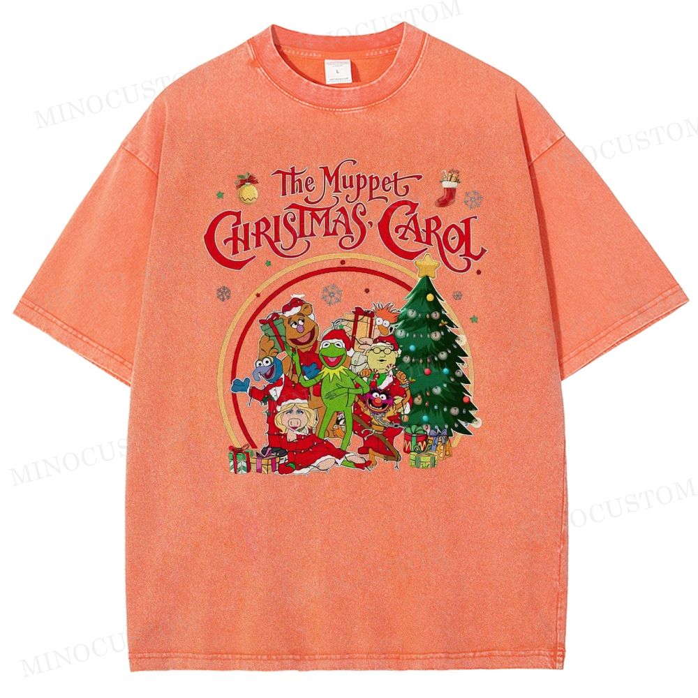 The Muppet Christmas Carol Family Comedy Retro Holiday Graphic Washed T-Shirt 