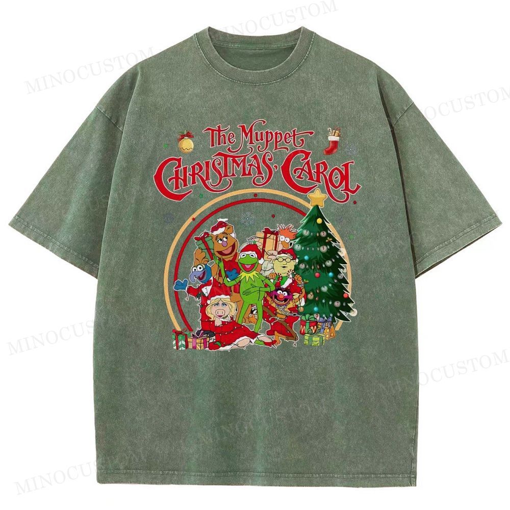 The Muppet Christmas Carol Family Comedy Retro Holiday Graphic Washed T-Shirt 