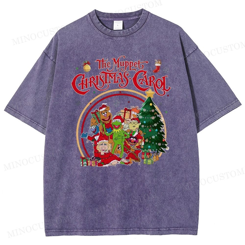The Muppet Christmas Carol Family Comedy Retro Holiday Graphic Washed T-Shirt 