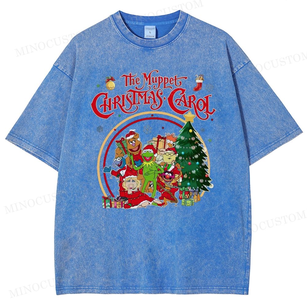The Muppet Christmas Carol Family Comedy Retro Holiday Graphic Washed T-Shirt 