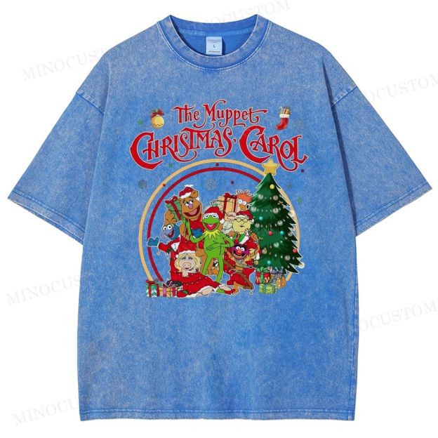 The Muppet Christmas Carol Family Comedy Retro Holiday Graphic Washed T-Shirt 