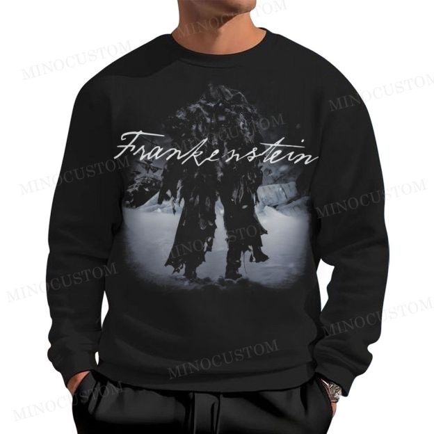 Frankenstein (Guillermo del Toro’s Version) Gothic Horror Retro Art Graphic Cotton Sweatshirts