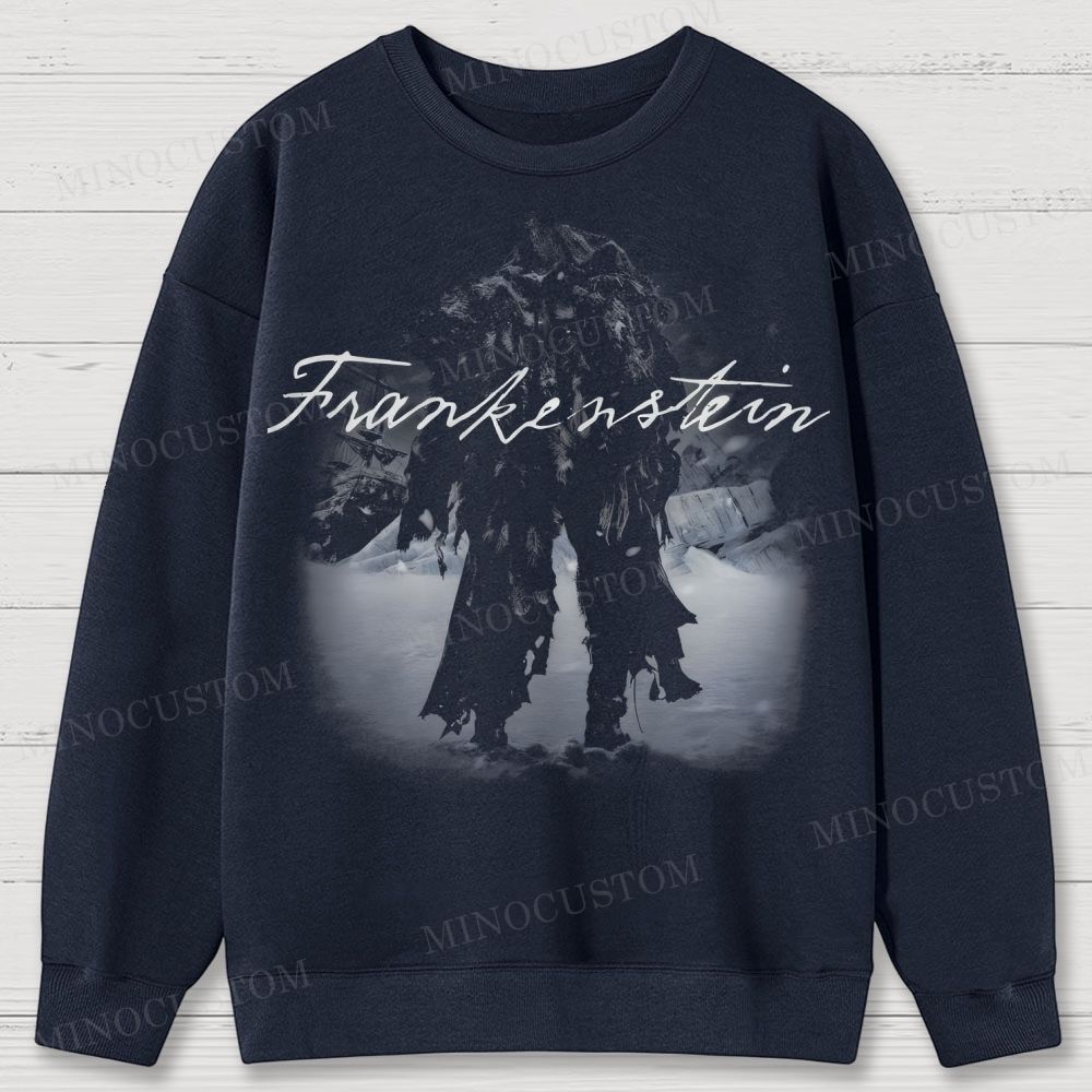 Frankenstein (Guillermo del Toro’s Version) Gothic Horror Retro Art Graphic Cotton Sweatshirts