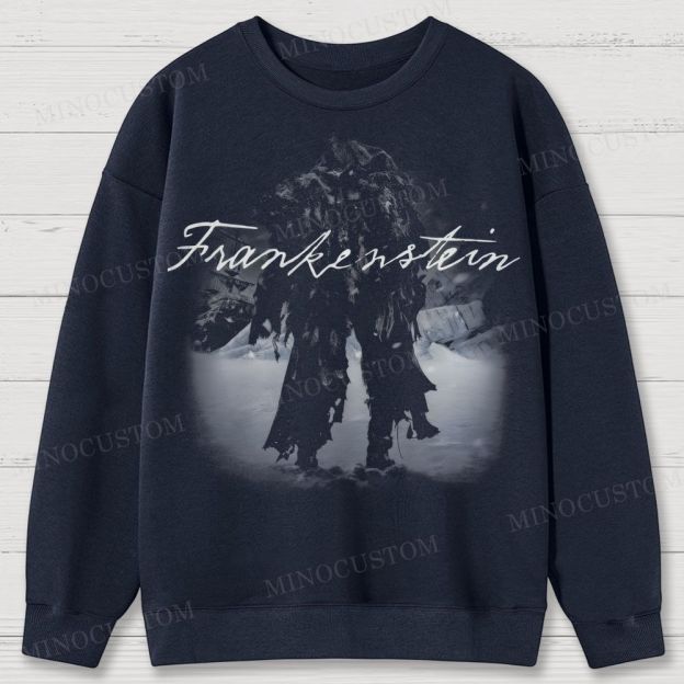 Frankenstein (Guillermo del Toro’s Version) Gothic Horror Retro Art Graphic Cotton Sweatshirts