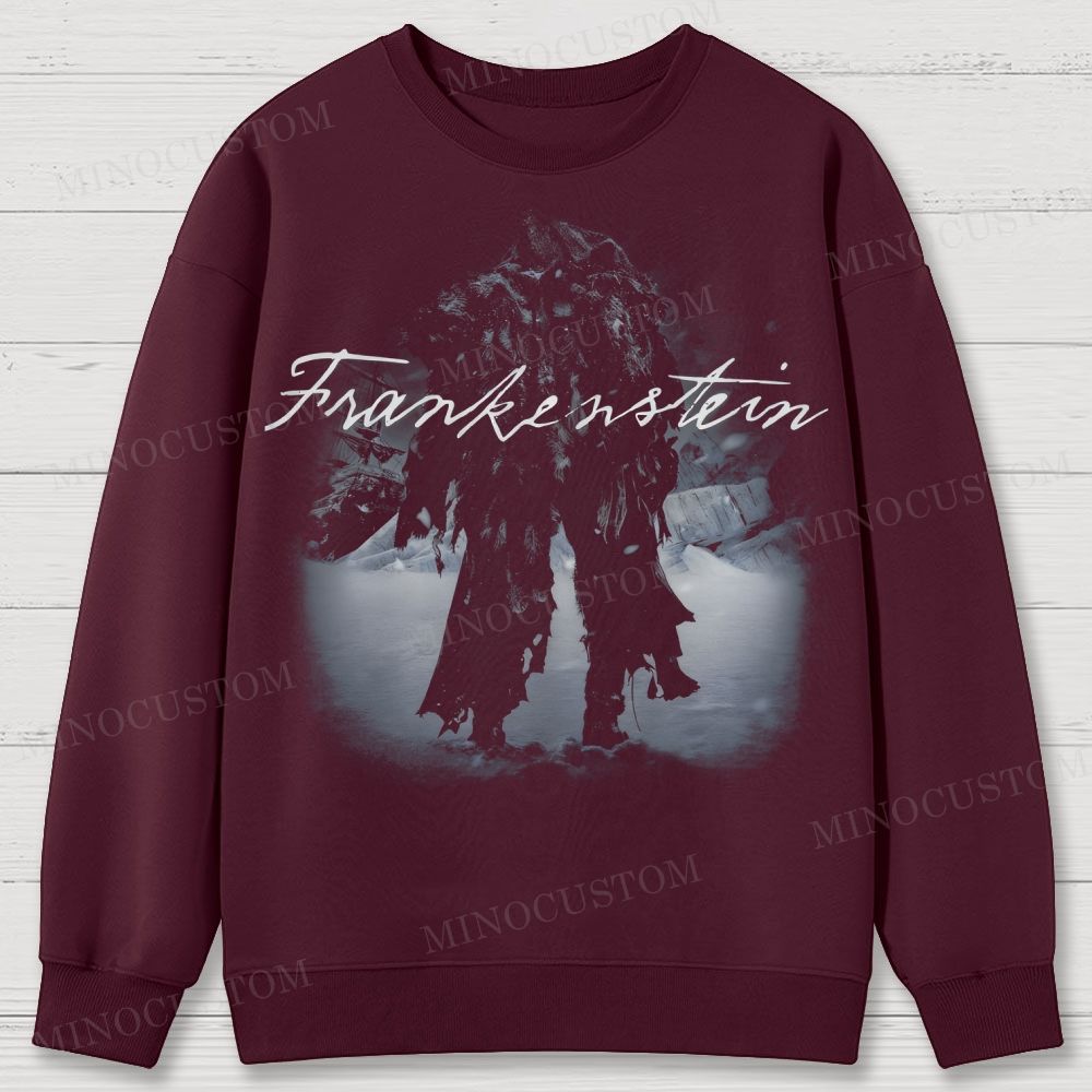 Frankenstein (Guillermo del Toro’s Version) Gothic Horror Retro Art Graphic Cotton Sweatshirts