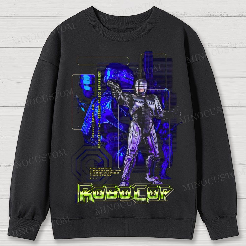 RoboCop Sci-Fi Action Retro Cyberpunk Graphic Cotton Sweatshirts