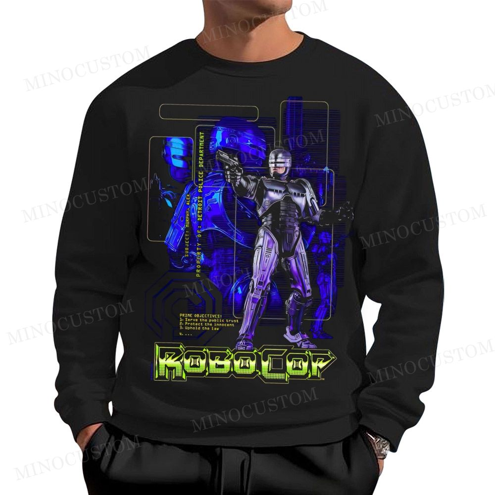 RoboCop Sci-Fi Action Retro Cyberpunk Graphic Cotton Sweatshirts