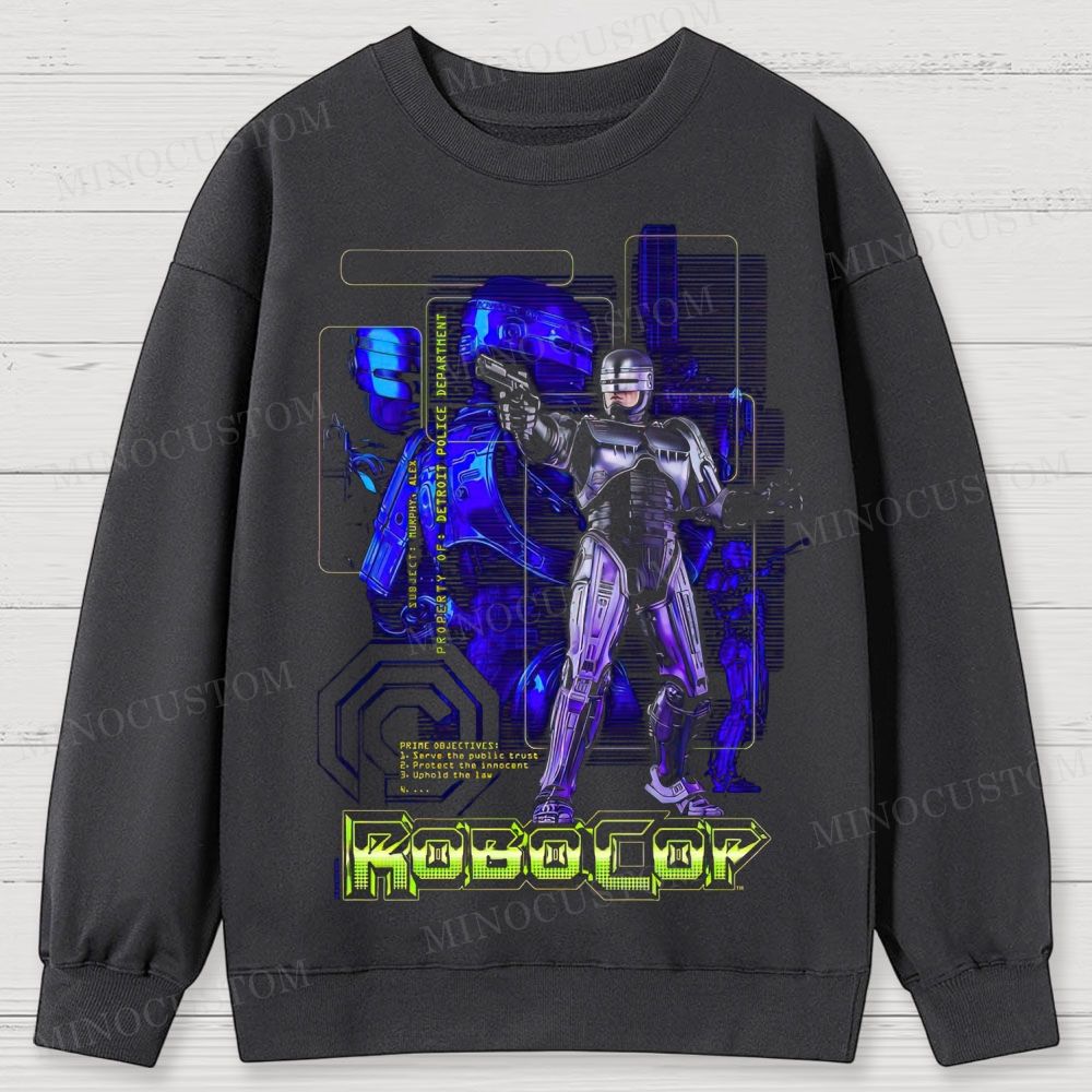 RoboCop Sci-Fi Action Retro Cyberpunk Graphic Cotton Sweatshirts