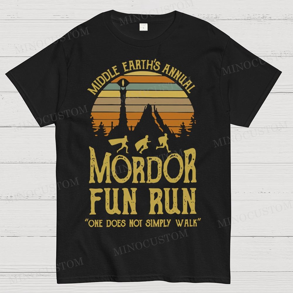 Middle Earth's Annual Mordor Fun Run Cotton T-shirt 