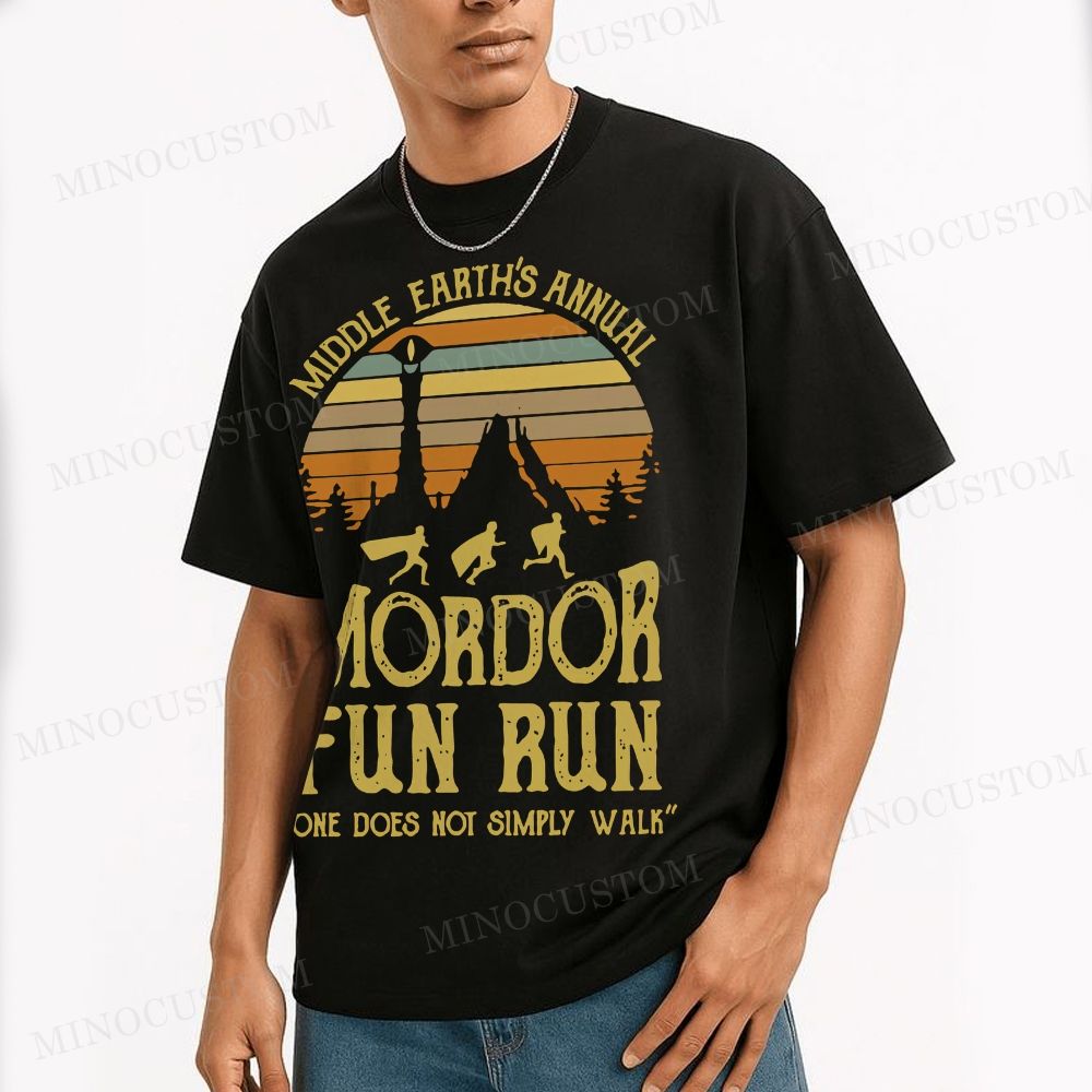 Middle Earth's Annual Mordor Fun Run Cotton T-shirt 