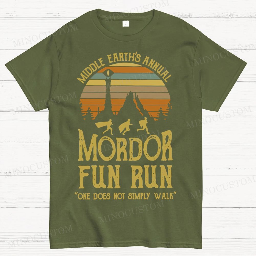 Middle Earth's Annual Mordor Fun Run Cotton T-shirt 
