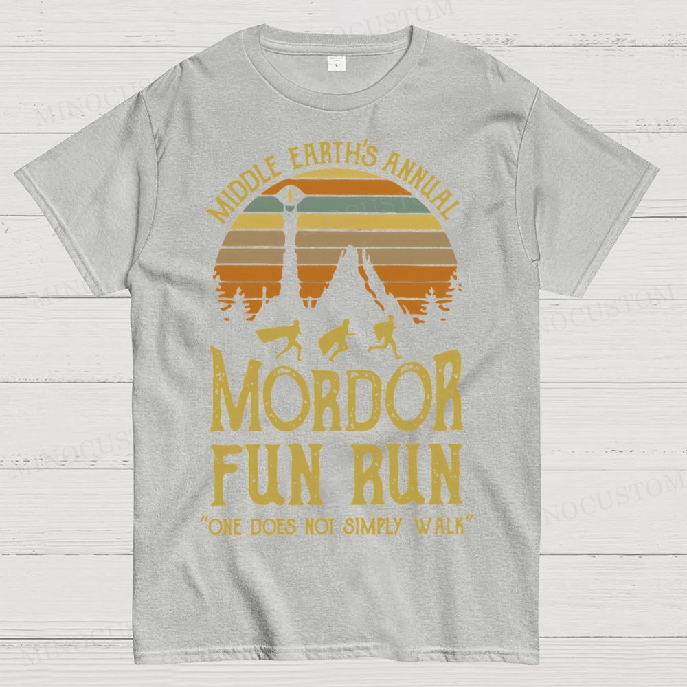 Middle Earth's Annual Mordor Fun Run Cotton T-shirt 