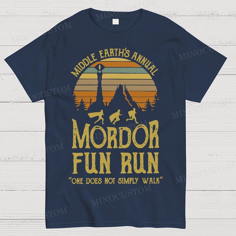 Middle Earth's Annual Mordor Fun Run Cotton T-shirt 