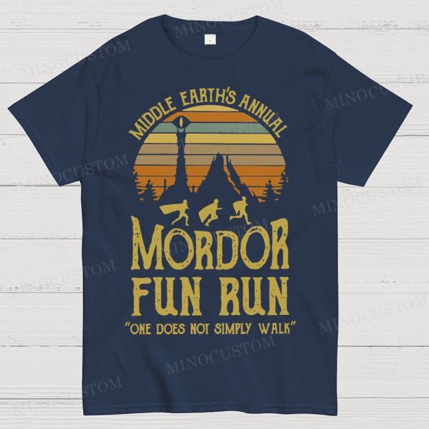 Middle Earth's Annual Mordor Fun Run Cotton T-shirt 