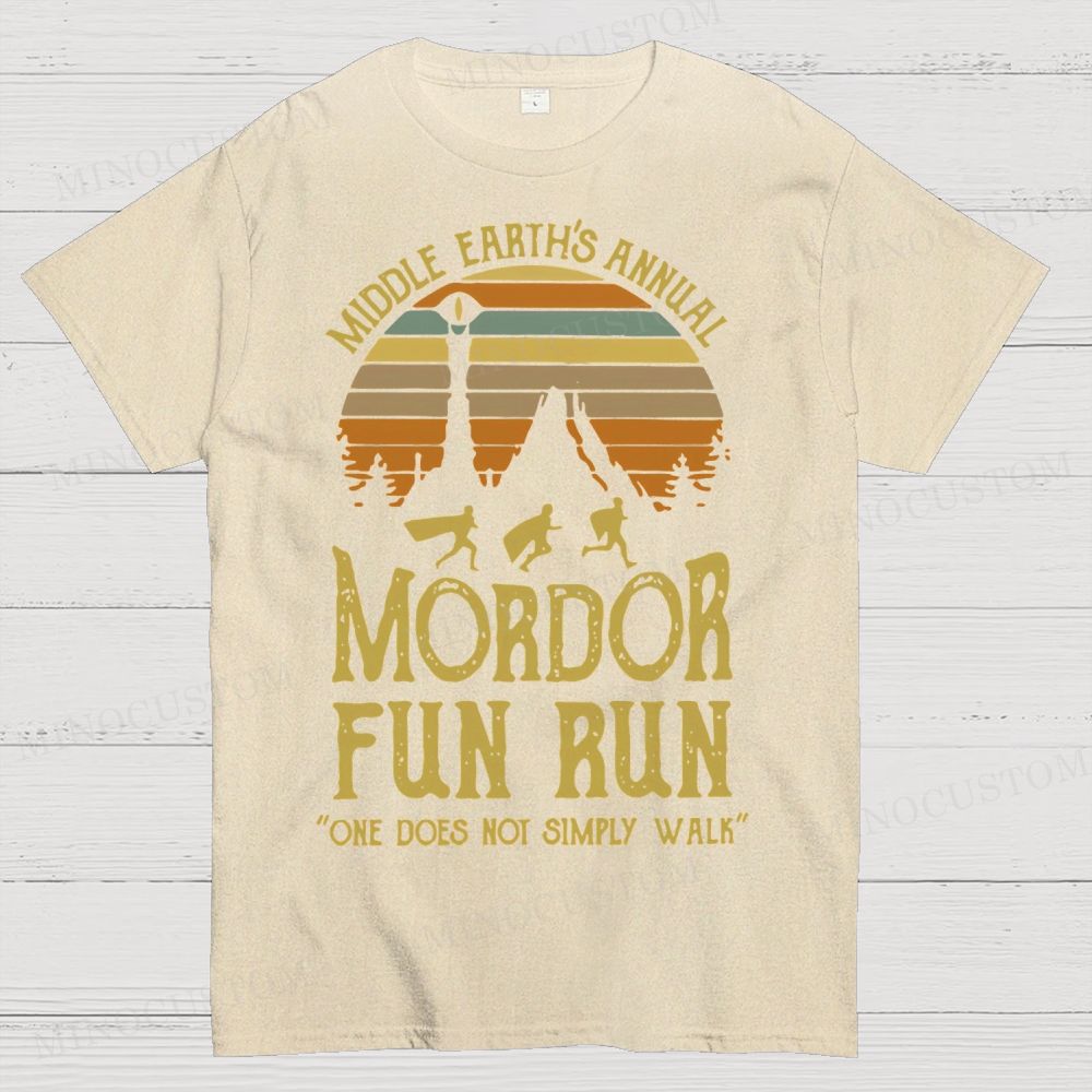 Middle Earth's Annual Mordor Fun Run Cotton T-shirt 