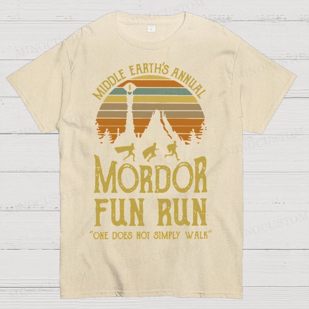 Middle Earth's Annual Mordor Fun Run Cotton T-shirt 