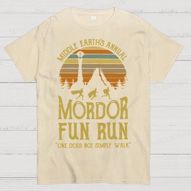 Middle Earth's Annual Mordor Fun Run Cotton T-shirt 