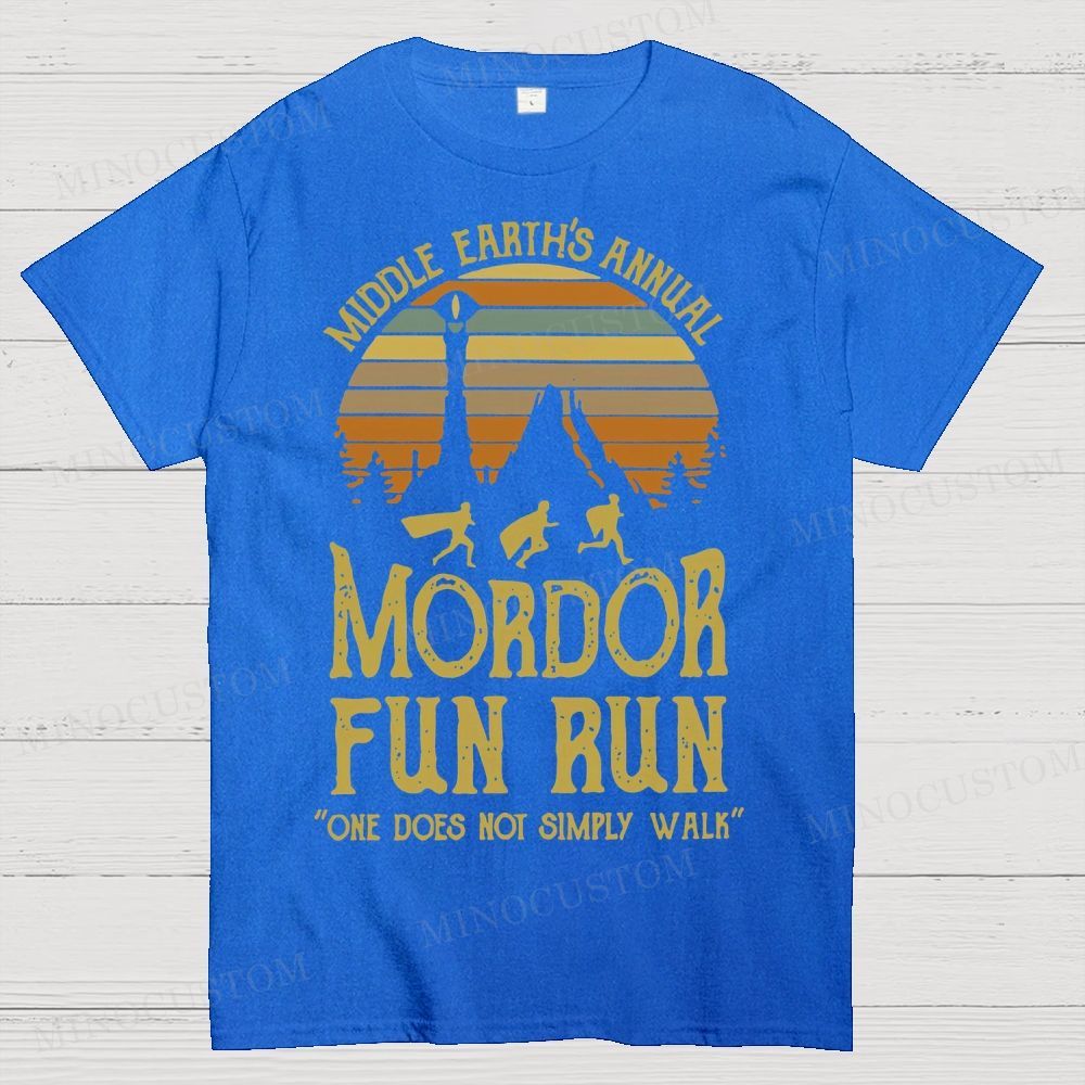 Middle Earth's Annual Mordor Fun Run Cotton T-shirt 