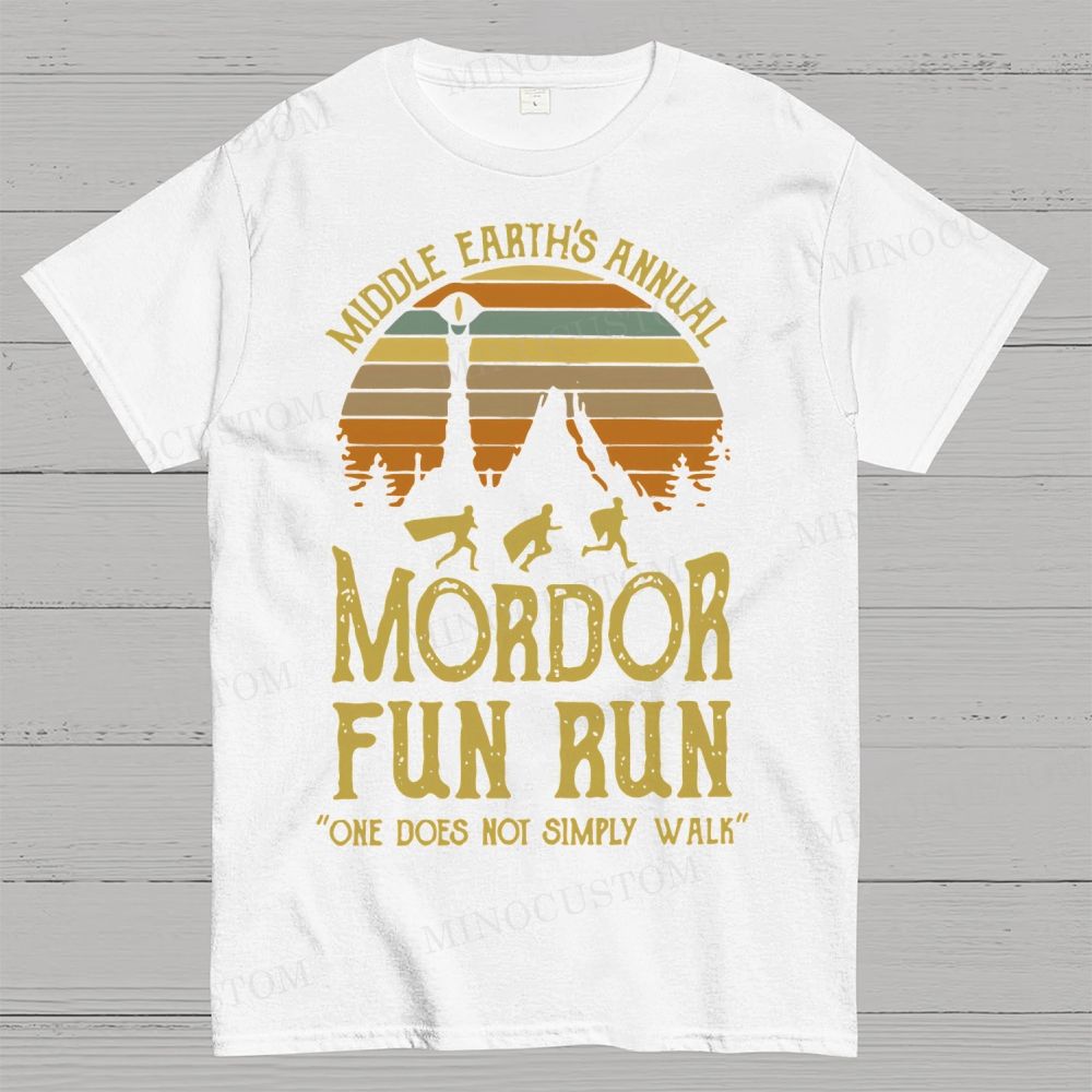 Middle Earth's Annual Mordor Fun Run Cotton T-shirt 