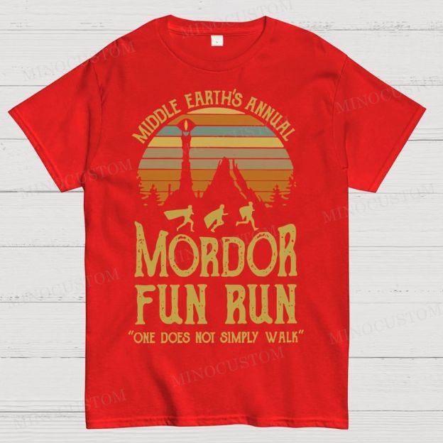 Middle Earth's Annual Mordor Fun Run Cotton T-shirt 