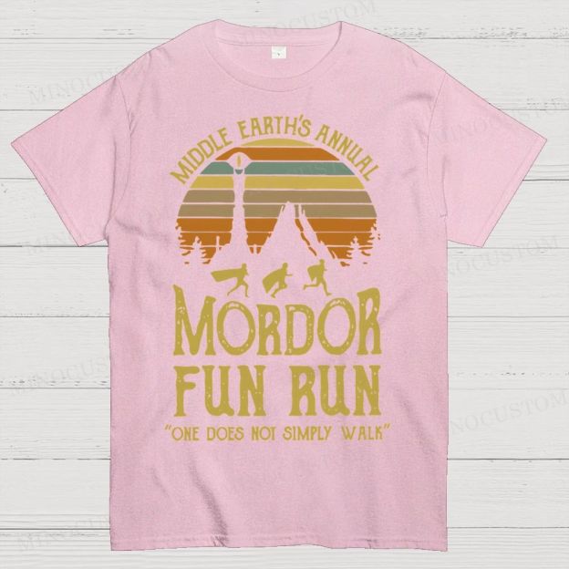Middle Earth's Annual Mordor Fun Run Cotton T-shirt 