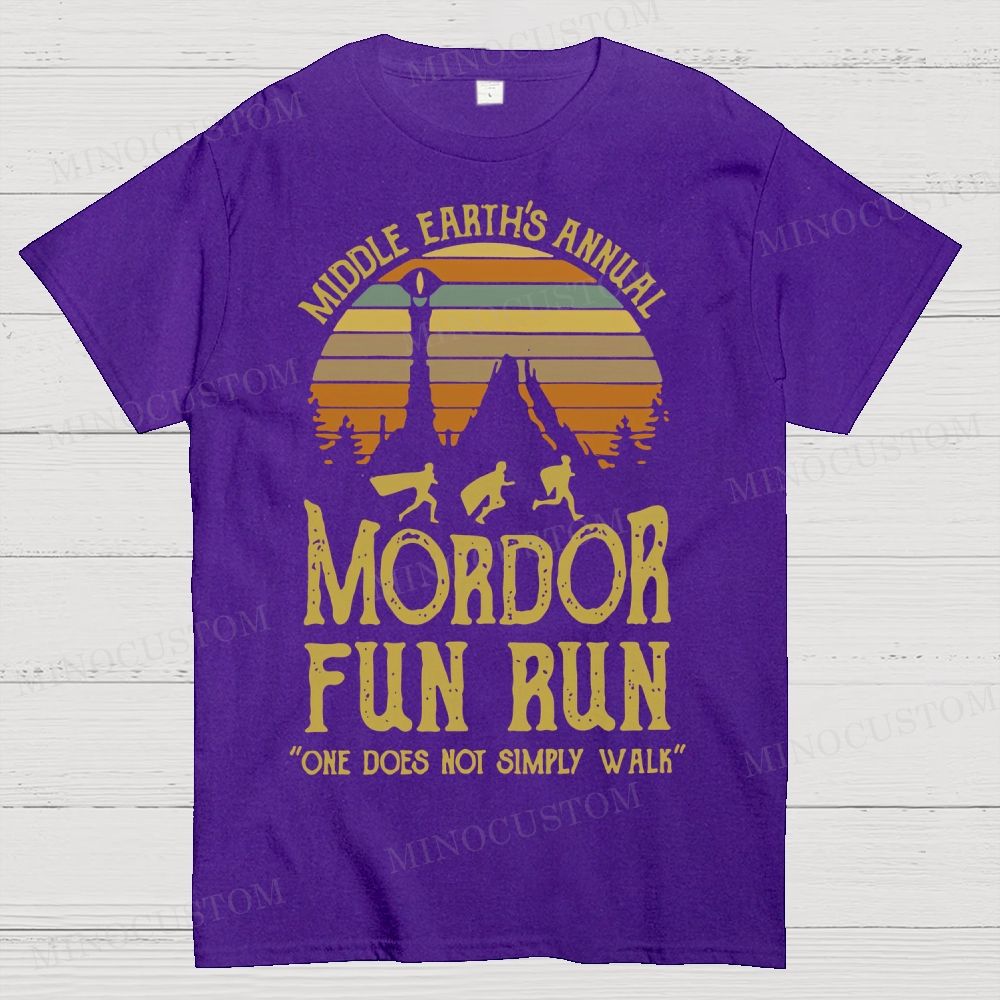 Middle Earth's Annual Mordor Fun Run Cotton T-shirt 