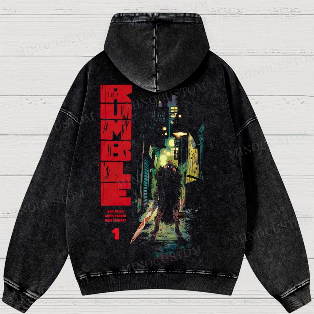 Wielding Hero Comic Washed Hoodies 