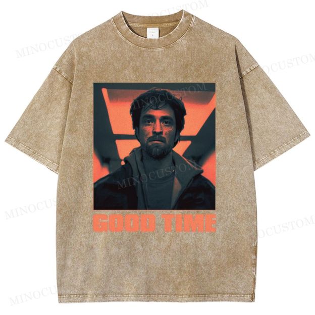Good Time Crime Thriller Retro Portrait Graphic Washed T-Shirt