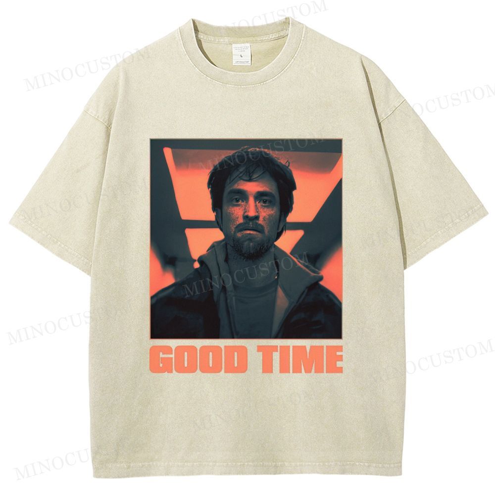 Good Time Crime Thriller Retro Portrait Graphic Washed T-Shirt