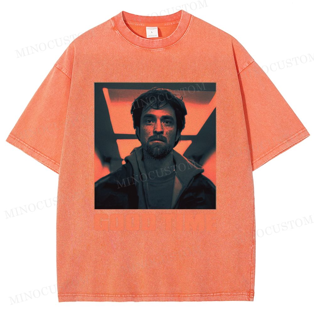 Good Time Crime Thriller Retro Portrait Graphic Washed T-Shirt