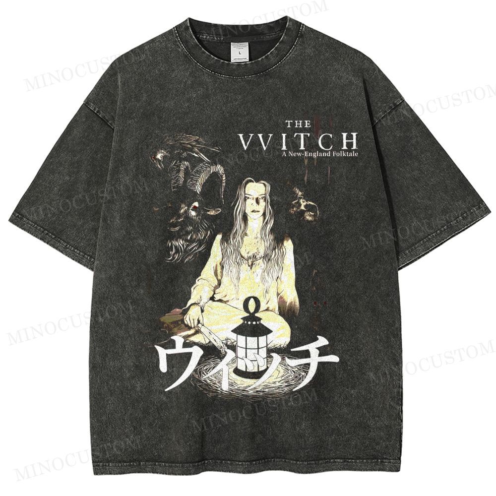 The VVitch: A New-England Folktale Folk Horror Retro Art Graphic Washed T-Shirt