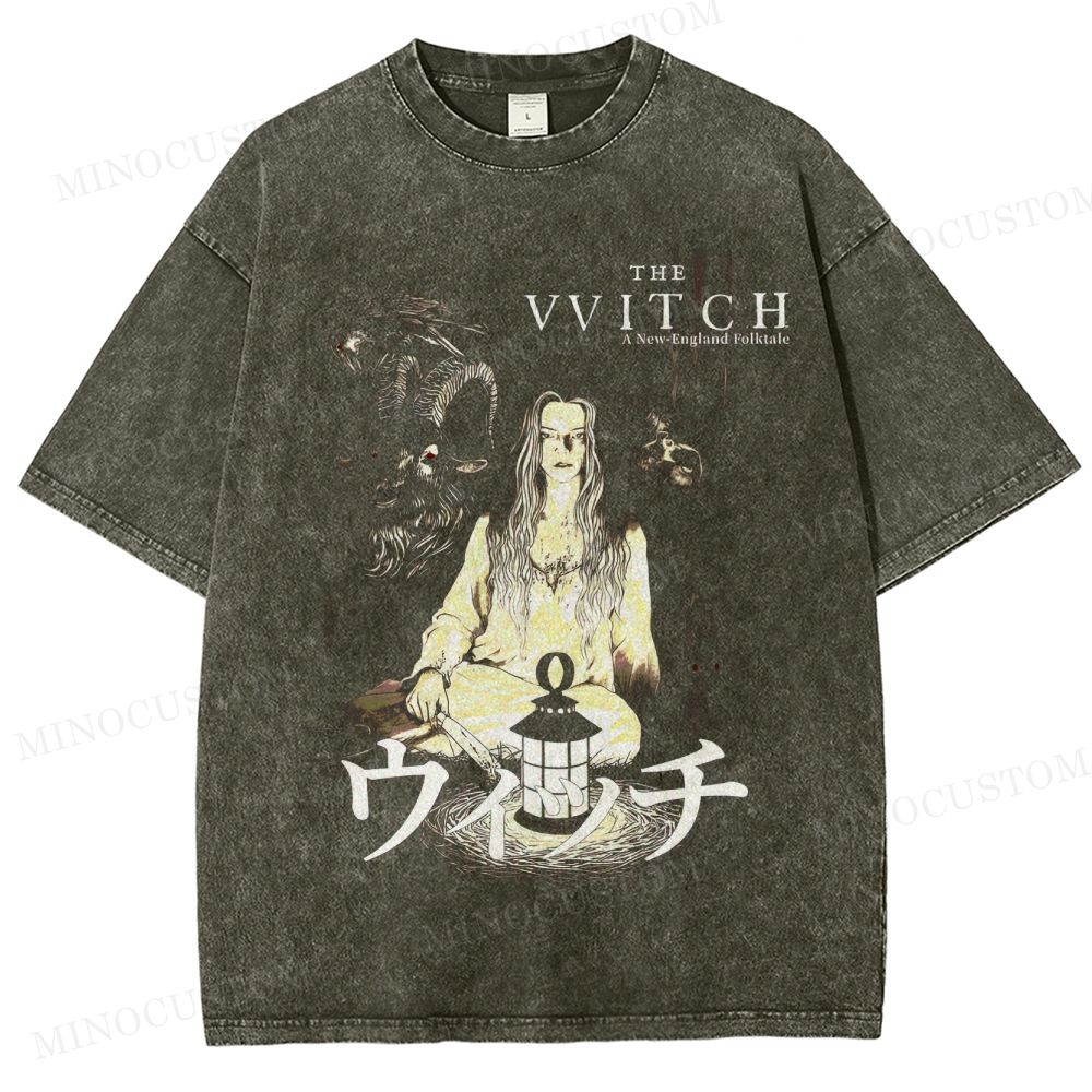 The VVitch: A New-England Folktale Folk Horror Retro Art Graphic Washed T-Shirt