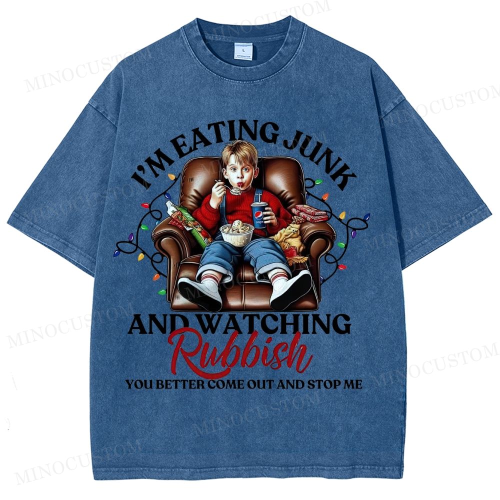 Home Alone Family Comedy Retro Quote & Scene Graphic Washed T-Shirt