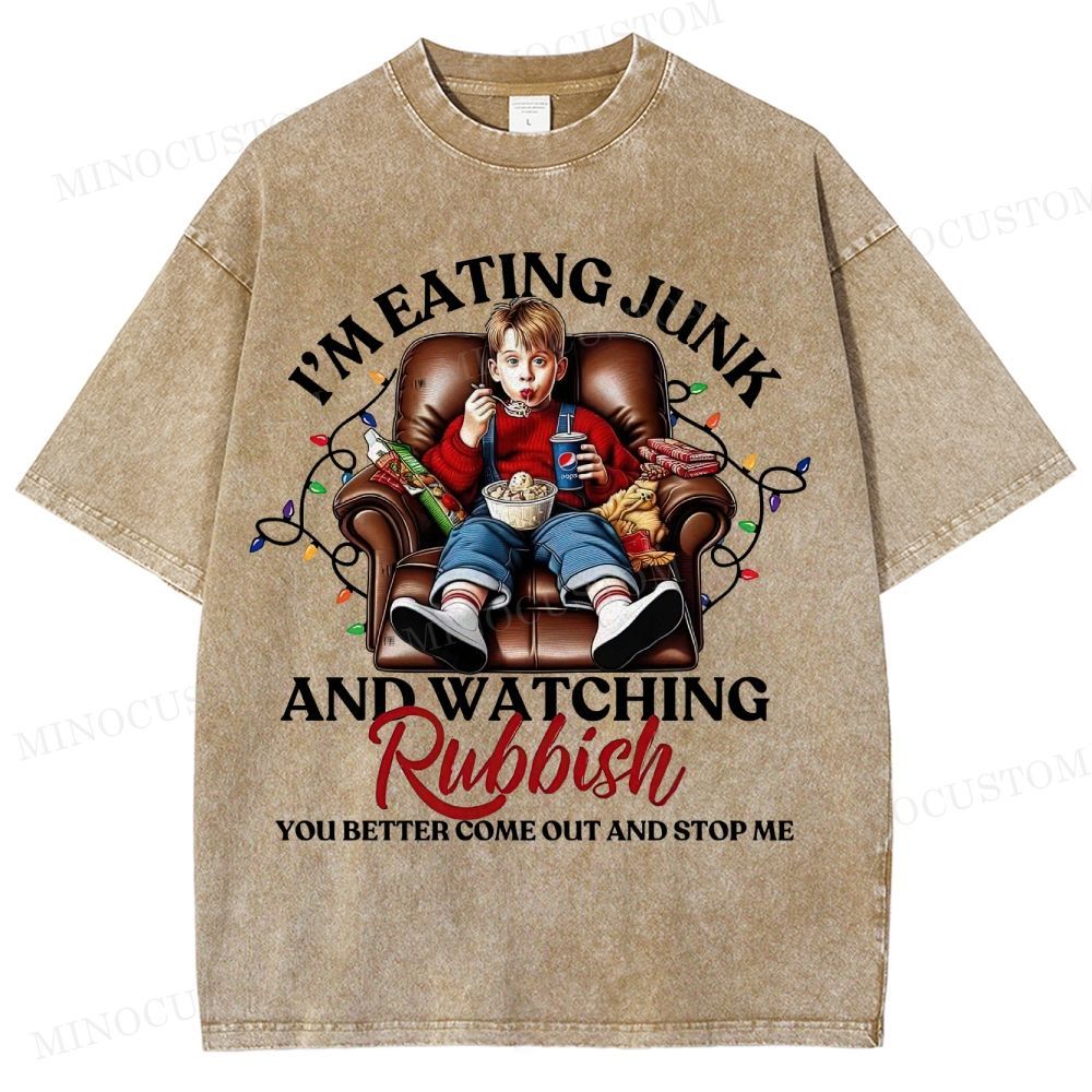 Home Alone Family Comedy Retro Quote & Scene Graphic Washed T-Shirt