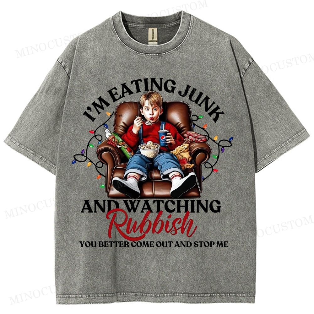 Home Alone Family Comedy Retro Quote & Scene Graphic Washed T-Shirt