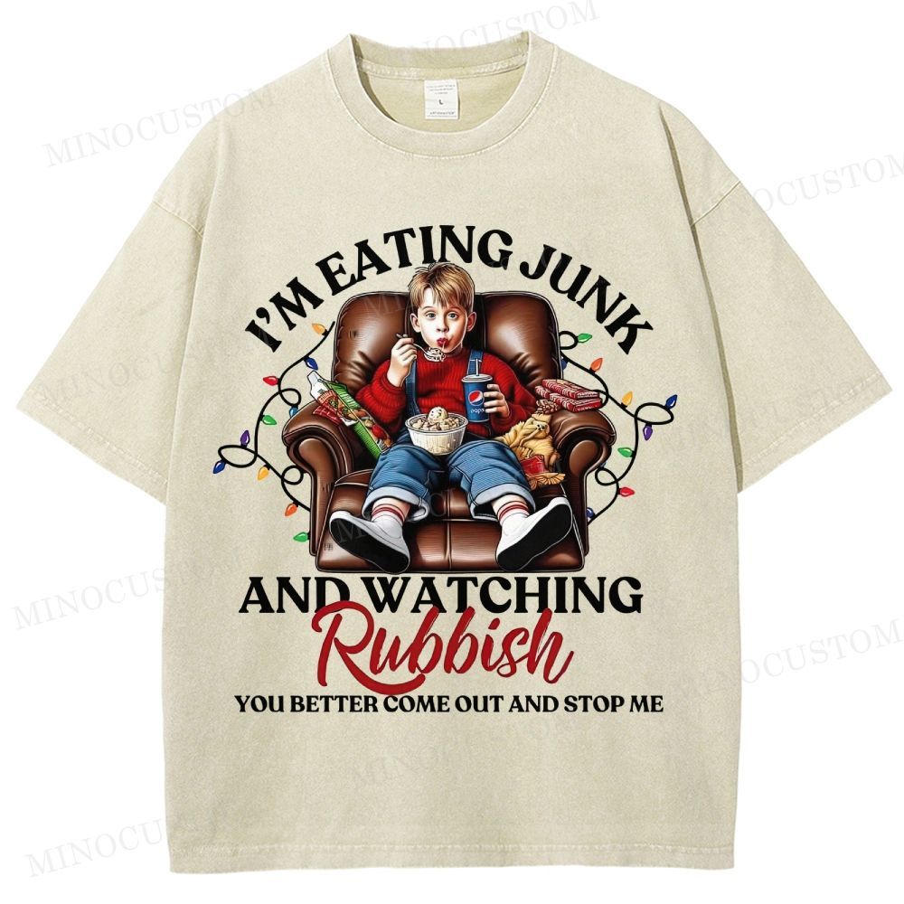 Home Alone Family Comedy Retro Quote & Scene Graphic Washed T-Shirt