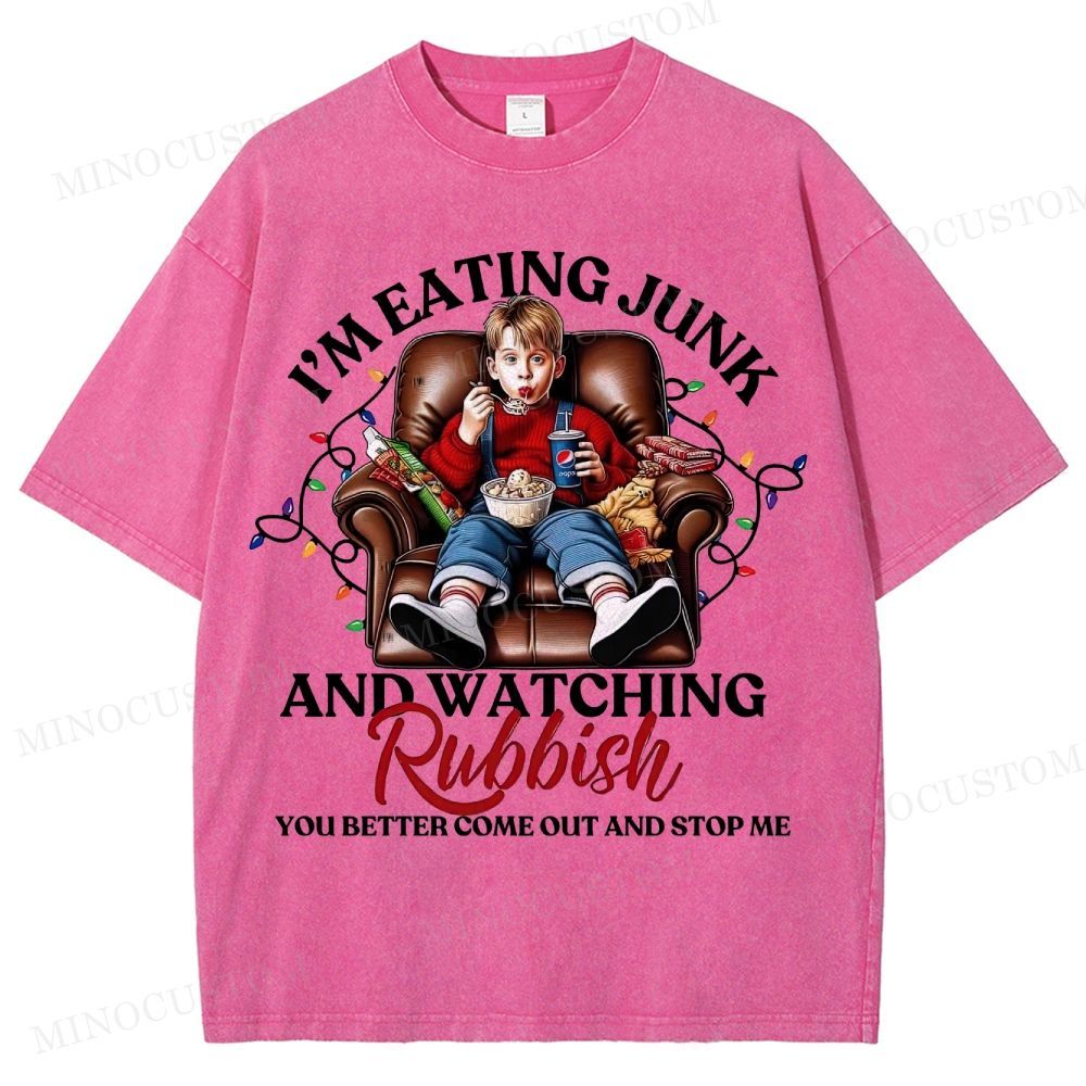 Home Alone Family Comedy Retro Quote & Scene Graphic Washed T-Shirt