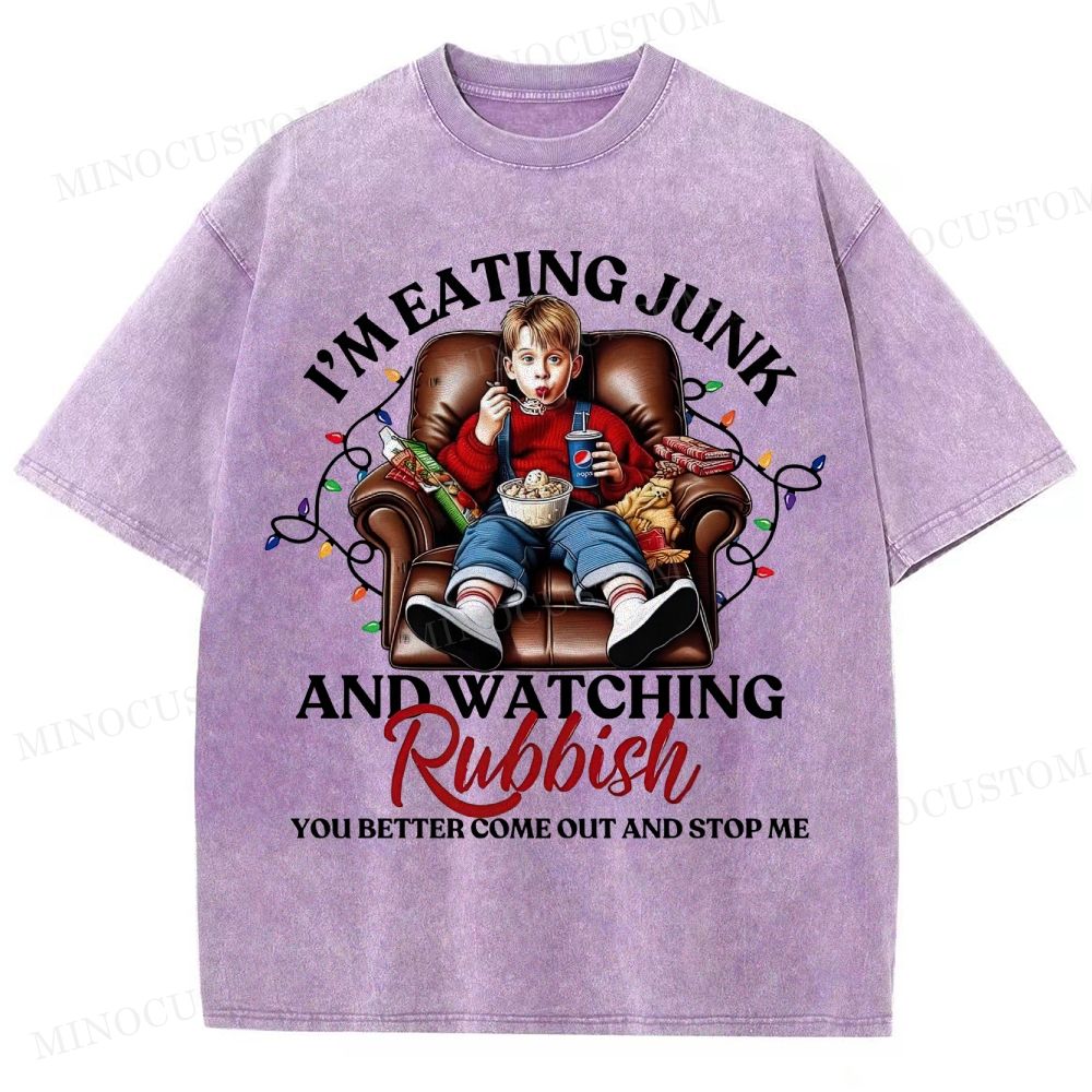 Home Alone Family Comedy Retro Quote & Scene Graphic Washed T-Shirt