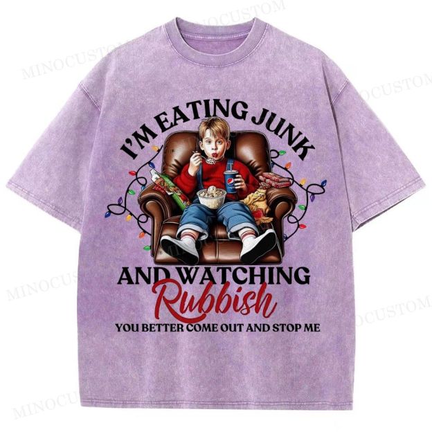 Home Alone Family Comedy Retro Quote & Scene Graphic Washed T-Shirt