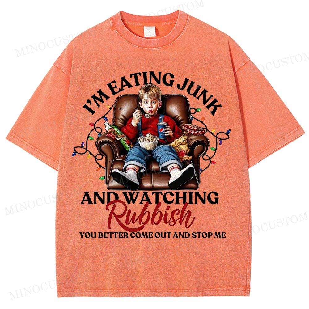 Home Alone Family Comedy Retro Quote & Scene Graphic Washed T-Shirt