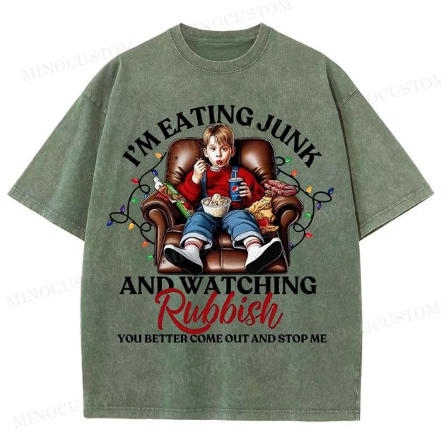 Home Alone Family Comedy Retro Quote & Scene Graphic Washed T-Shirt