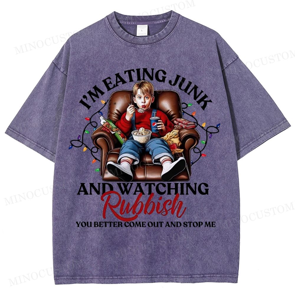 Home Alone Family Comedy Retro Quote & Scene Graphic Washed T-Shirt