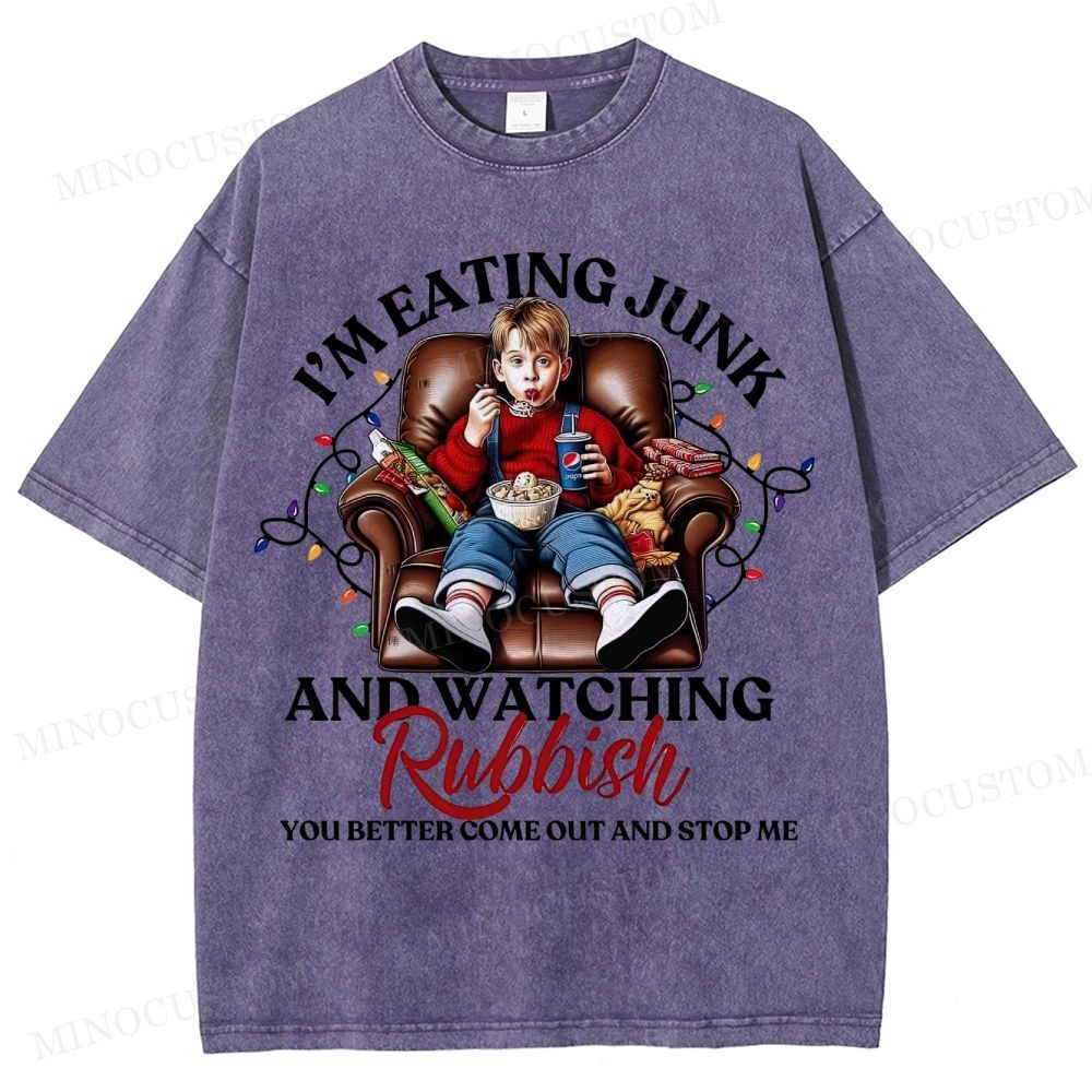 Home Alone Family Comedy Retro Quote & Scene Graphic Washed T-Shirt