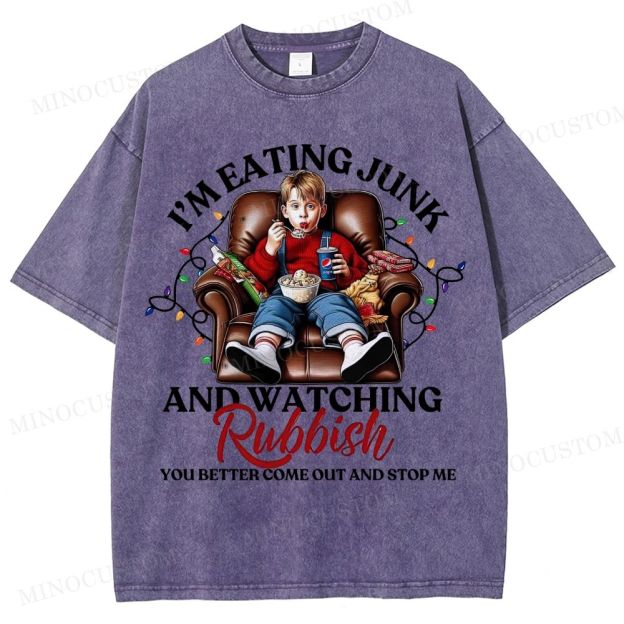 Home Alone Family Comedy Retro Quote & Scene Graphic Washed T-Shirt