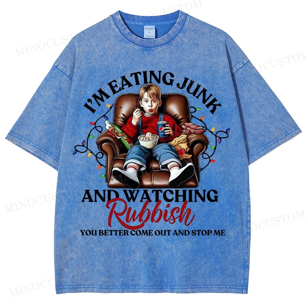 Home Alone Family Comedy Retro Quote & Scene Graphic Washed T-Shirt