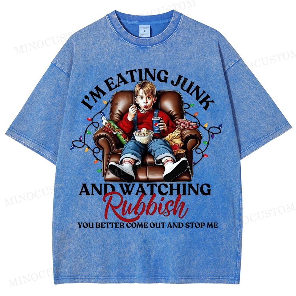 Home Alone Family Comedy Retro Quote & Scene Graphic Washed T-Shirt