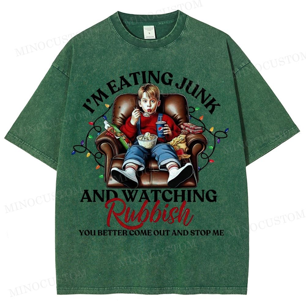 Home Alone Family Comedy Retro Quote & Scene Graphic Washed T-Shirt