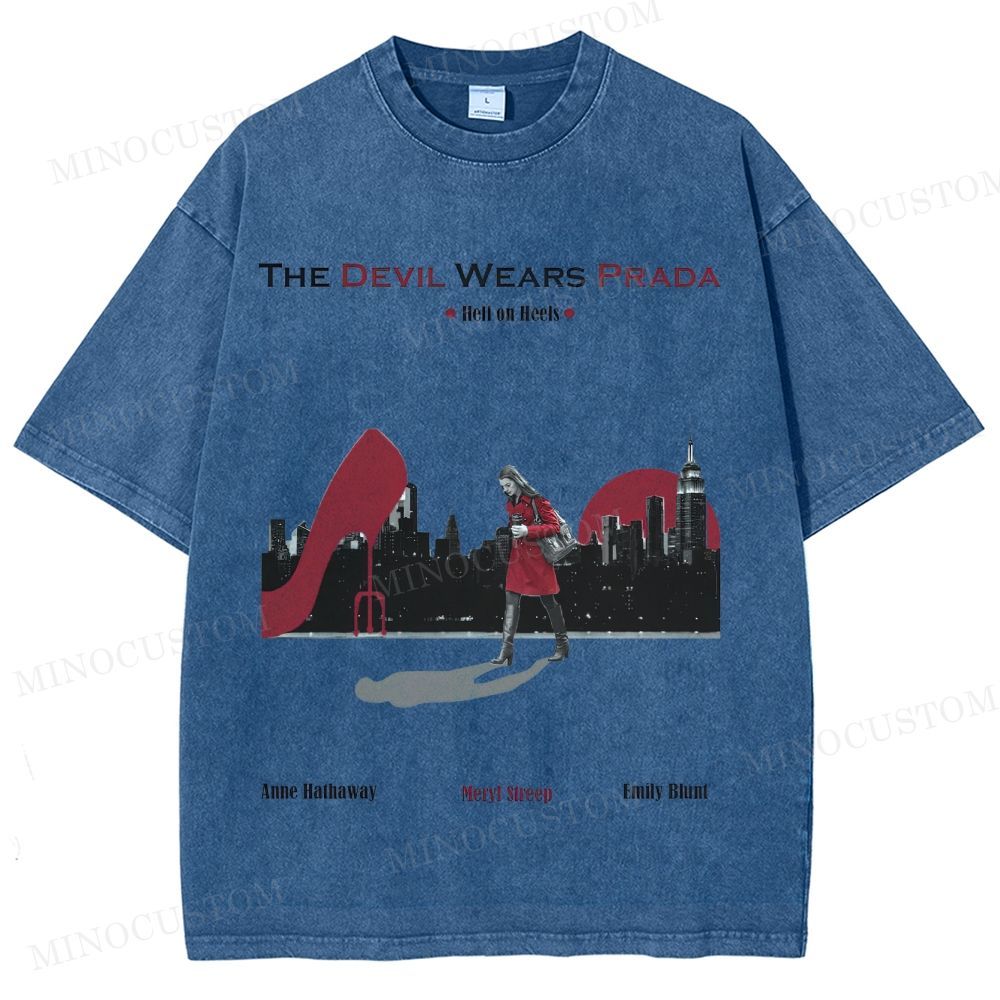 The Devil Wears Prada Fashion Comedy Retro Scene Graphic Washed T-Shirt